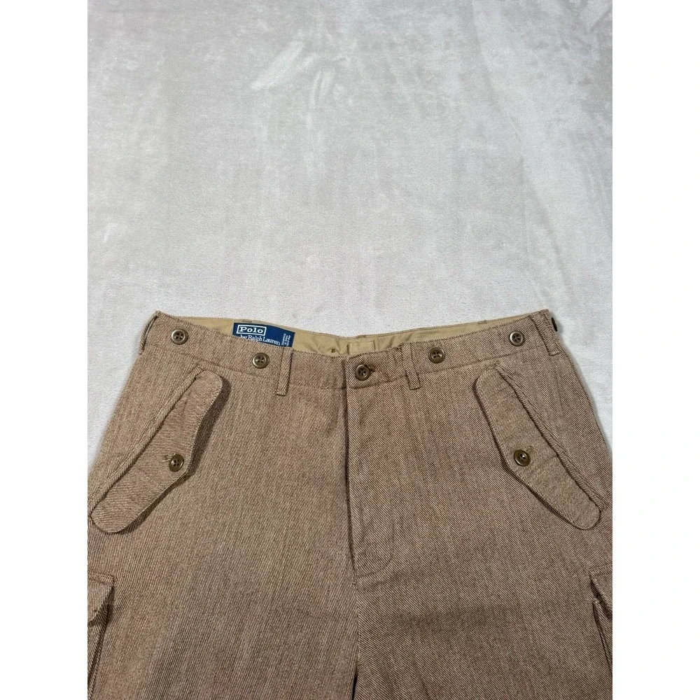 Vintage Polo Ralph Lauren Cargo Pants Military Paratrooper Mens 34x33 Button Fy